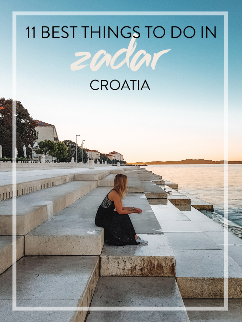 Sea Organ in Zadar, Croatia at sunrise