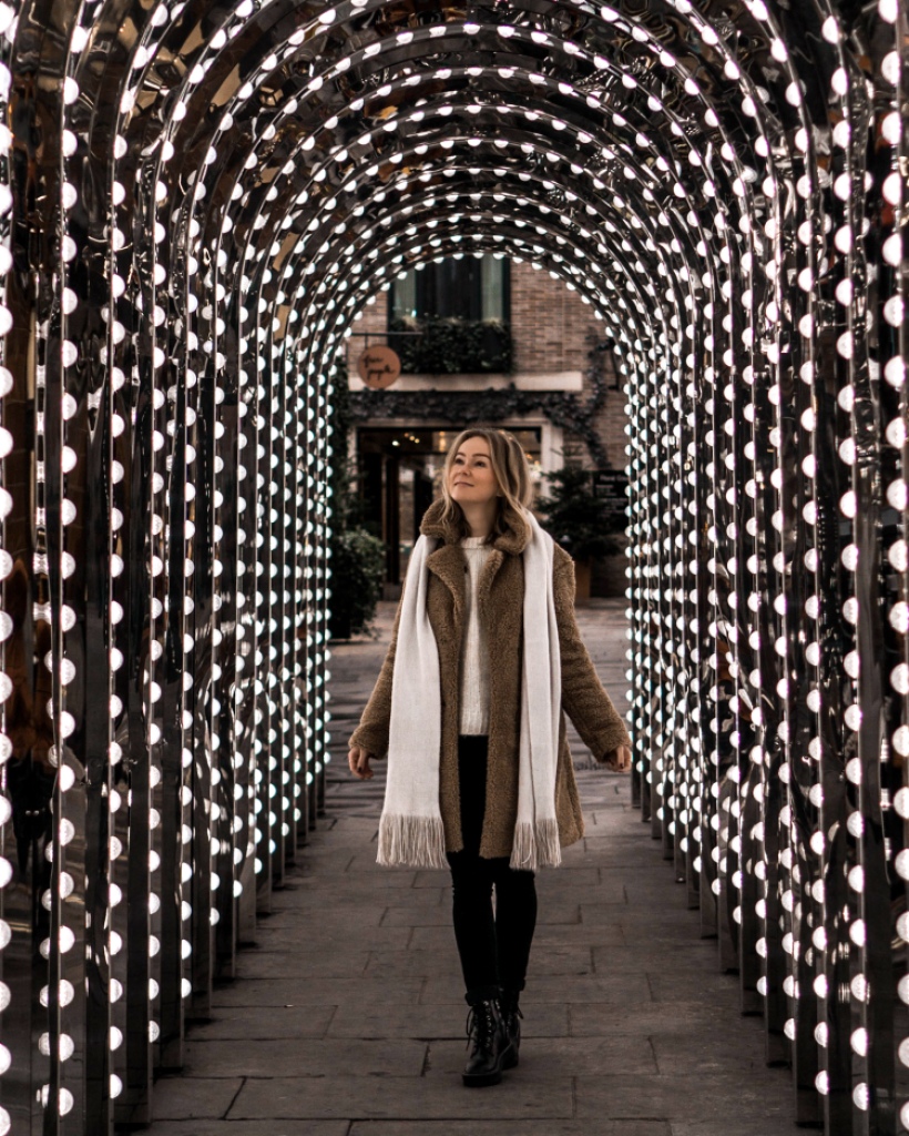 Covent Garden Infinity Chamber - light tunnel in Covent Garden, London